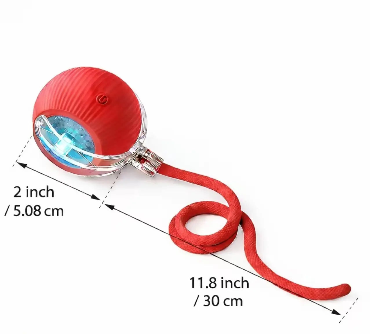 Smart Interactive Cat Toy Ball - Automatic Moving Motion Toy with LED Light, Rope & Realistic Bird Chirps, USB Rechargeable Boredom Buster for Indoor Cats & Small Dogs